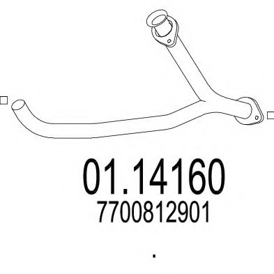 MTS 01.14160 Exhaust Pipe